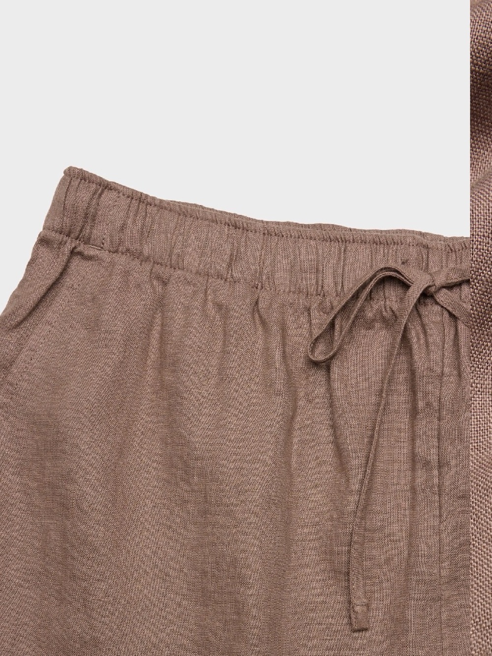 Women’s Aritzia Sail Linen Short, Little Moon, Deep Taupe, Size L